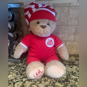 Helzberg Diamonds Tan Teddy Bear in Pajamas & Stocking Cap